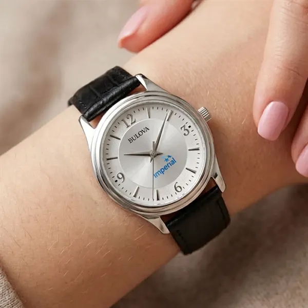Bulova® Ladies Leather Strap Watch