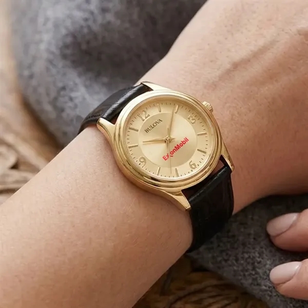 Bulova® Ladies Leather Strap Watch