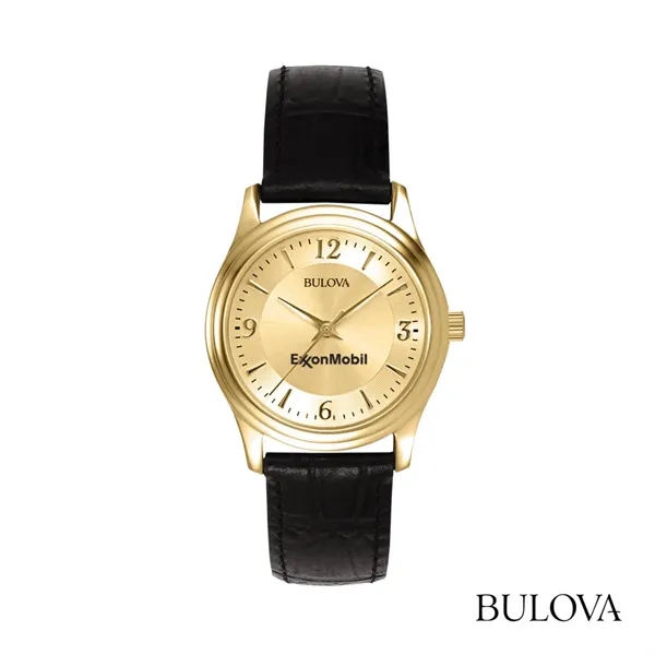 Bulova® Ladies Leather Strap Watch