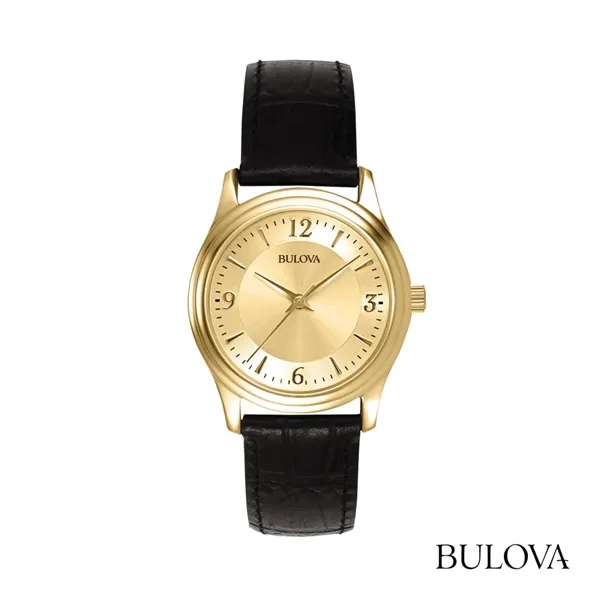 Bulova® Ladies Leather Strap Watch