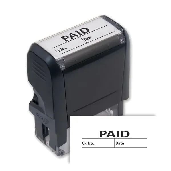 Custom Stamps - PAID with Date & Check Number Boxes, Self-Inking