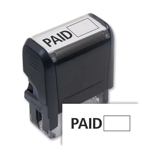 Custom Stamps - PAID with Blank Box, Self-Inking