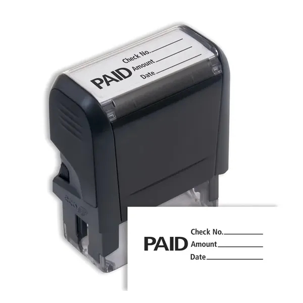 Custom Stamps - PAID with Date & Check Number Lines, Self-Inking