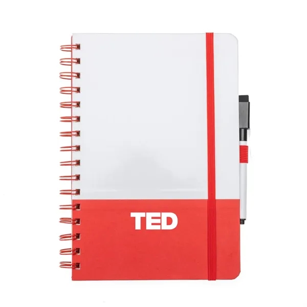 Spiral Hardcover A5 Notebook with Whiteboard and Marker