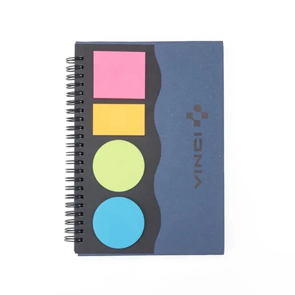 Hardcover A5 Notebook with Sticky Notes on Cover