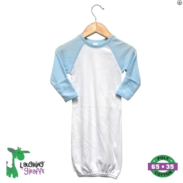 Baby Sleep Gown Raglan w/Mittens Pastel - Laughing Giraffe® - Baby Sleep Gown Raglan w/Mittens Pastel - Laughing Giraffe® - Image 2 of 2