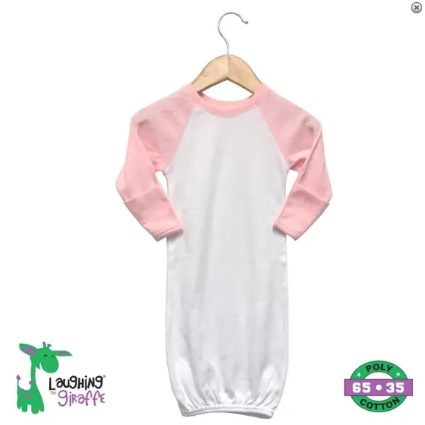 Baby Sleep Gown Raglan w/Mittens Pastel - Laughing Giraffe® - Baby Sleep Gown Raglan w/Mittens Pastel - Laughing Giraffe® - Image 1 of 2