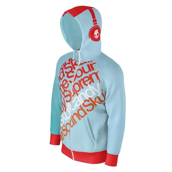 RUSTY Import Unisex Dye-Sublimated Raglan Full-Zip Hoodie - RUSTY Import Unisex Dye-Sublimated Raglan Full-Zip Hoodie - Image 1 of 4