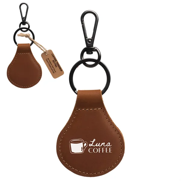 Leather Teardrop Keytag