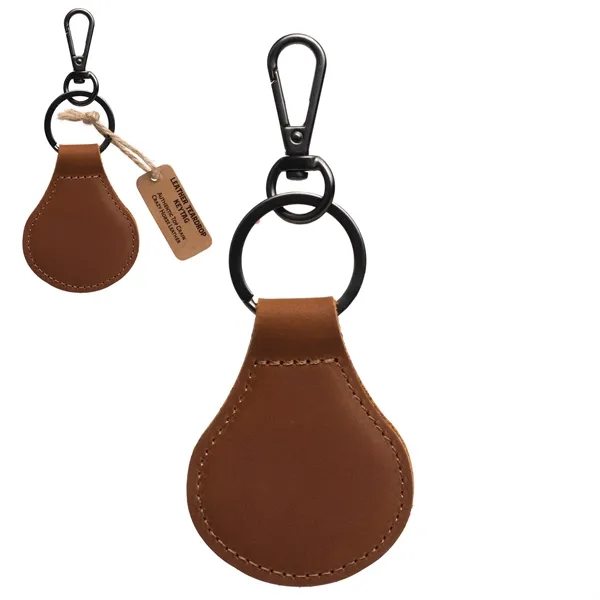 Leather Teardrop Keytag