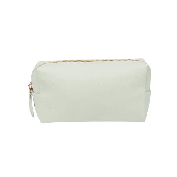 Portable PU Leather Zipper Cosmetic Pouch Makeup Bag
