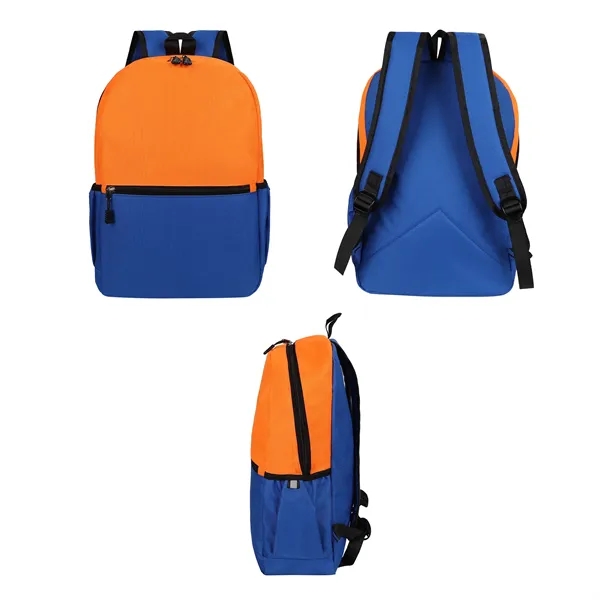 Two Tone Oxford Waterproof Daily Travel Backpack
