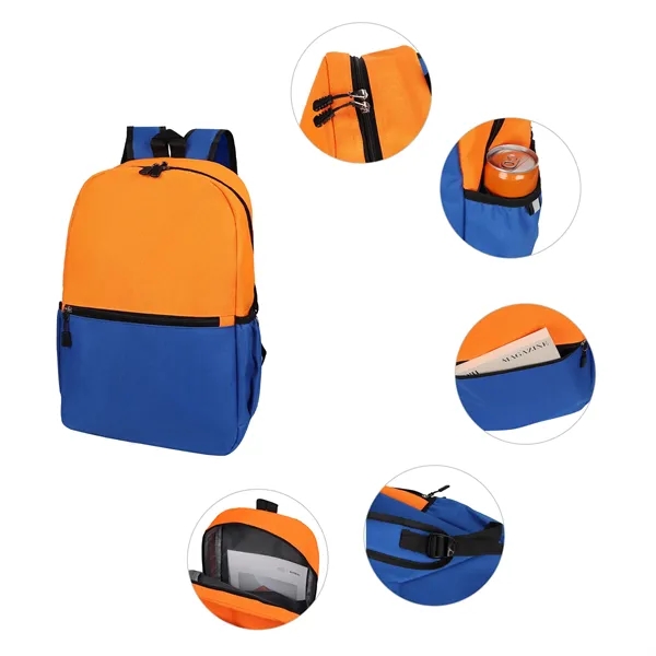 Two Tone Oxford Waterproof Daily Travel Backpack