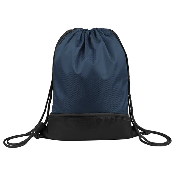 Two Tone Large Sports Drawstring Backpack Bag
