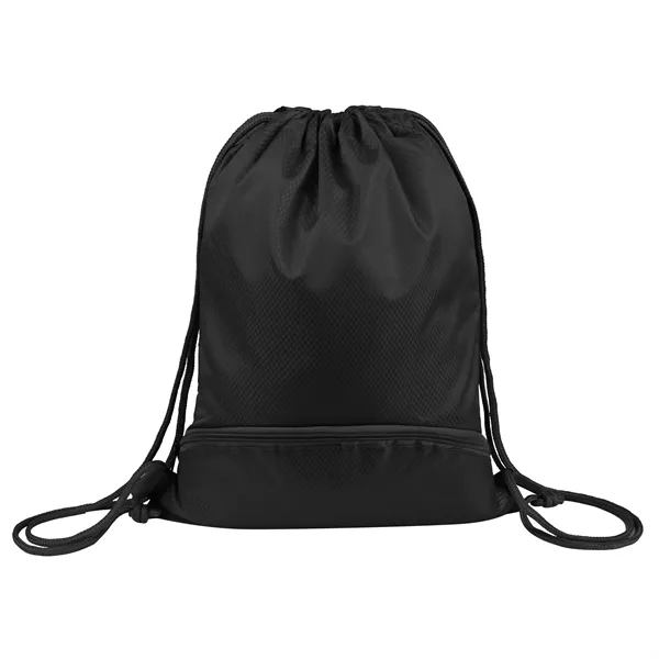 Two Tone Large Sports Drawstring Backpack Bag