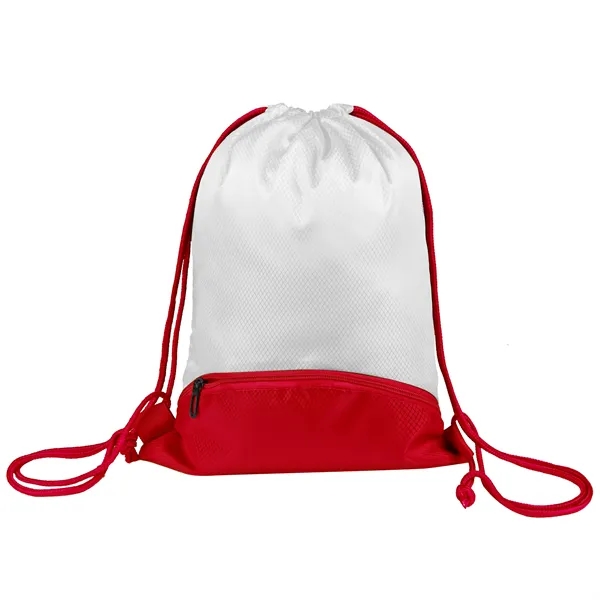 Two Tone Large Sports Drawstring Backpack Bag
