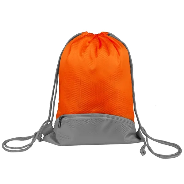 Two Tone Large Sports Drawstring Backpack Bag