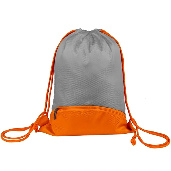 Two Tone Large Sports Drawstring Backpack Bag