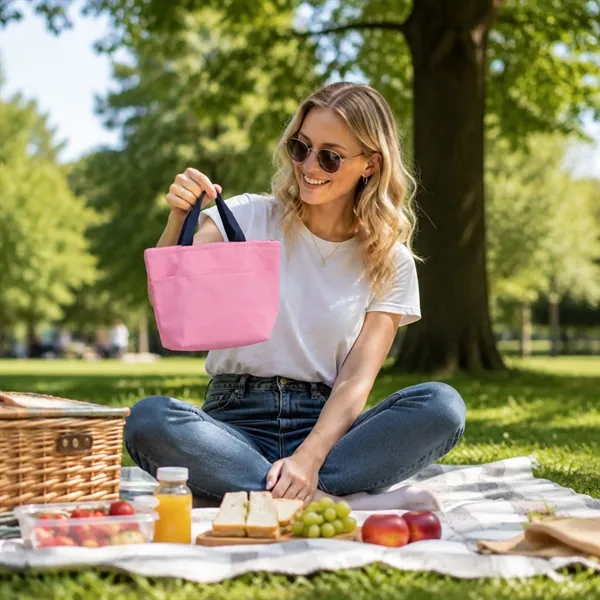 Portable Reusable Insulated Lunch Bag W/ Handle