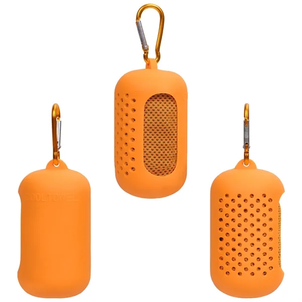 Mini Portable Sport Cooling Towel W/ Carabiner Case