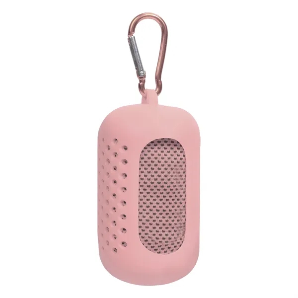 Mini Portable Sport Cooling Towel W/ Carabiner Case