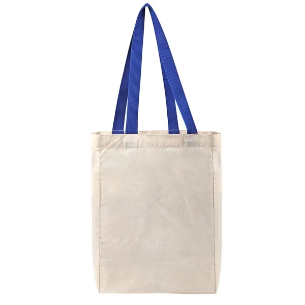 5Oz Cotton Canvas Grocery Tote Bag W/ Gusset