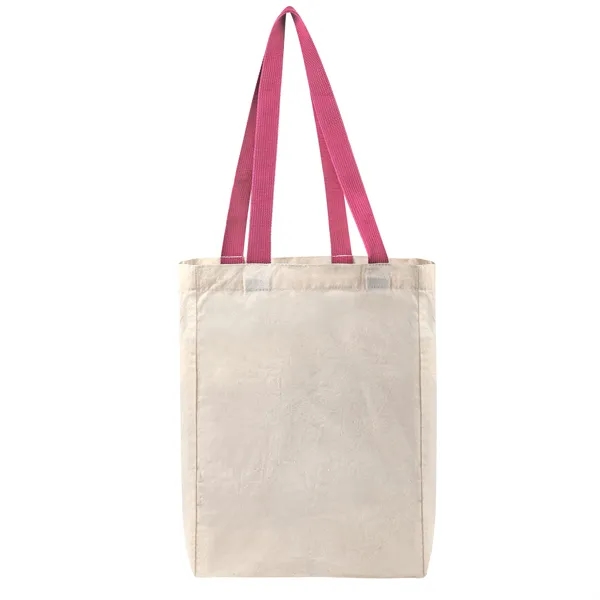 5Oz Cotton Canvas Grocery Tote Bag W/ Gusset
