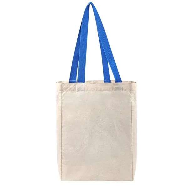 5Oz Cotton Canvas Grocery Tote Bag W/ Gusset