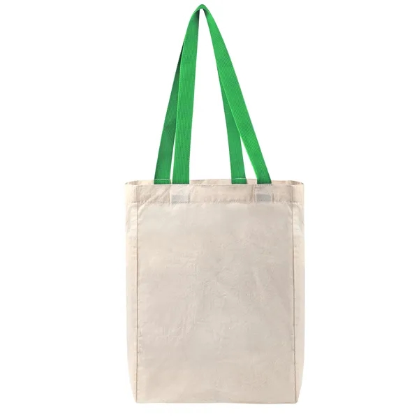 5Oz Cotton Canvas Grocery Tote Bag W/ Gusset