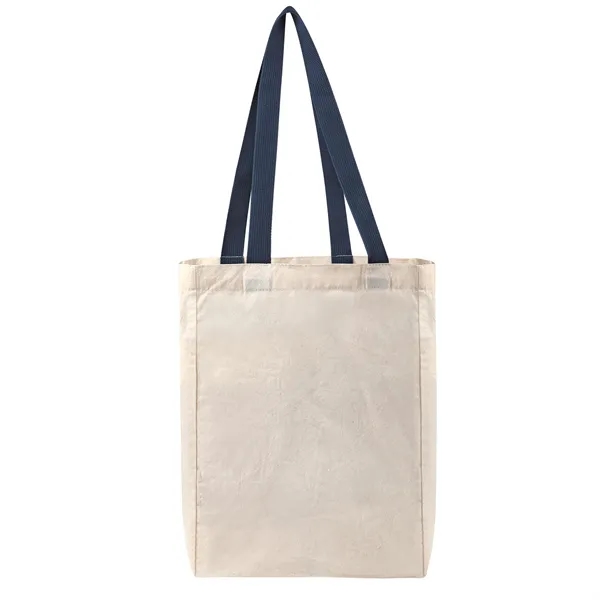 5Oz Cotton Canvas Grocery Tote Bag W/ Gusset