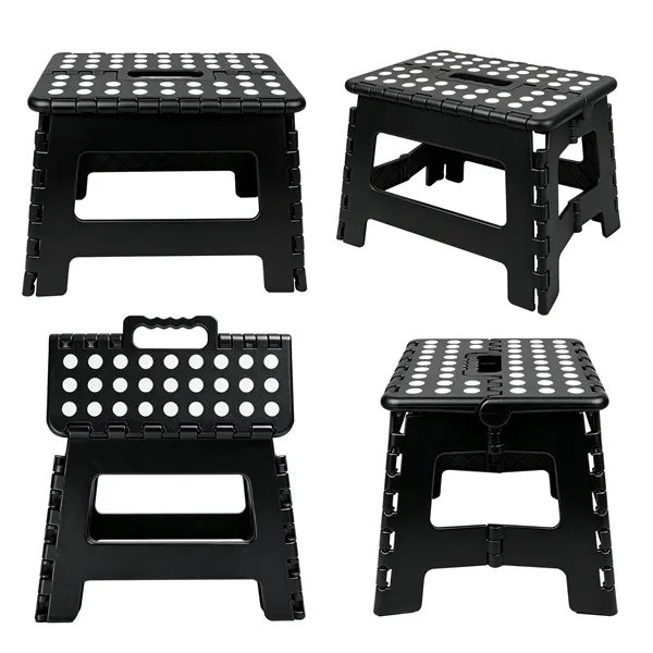 Portable Plastic Foldable Step Stool W/ Carry Handle