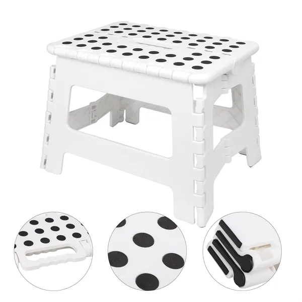 Portable Plastic Foldable Step Stool W/ Carry Handle