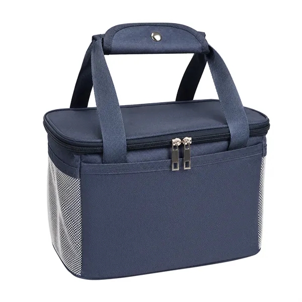 Portable Oxford Insulated Cooler Lunch Bag W/ Mesh Pocket