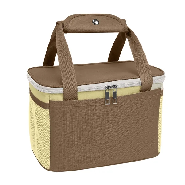 Portable Oxford Insulated Cooler Lunch Bag W/ Mesh Pocket