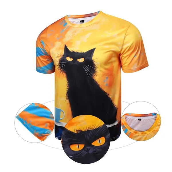 Dye Sublimation Soft Basic Short Sleeve T Shirt Summer Tops