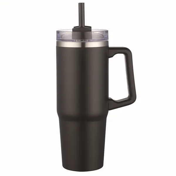 30 oz Double Wall Tumbler with Handle and Straw