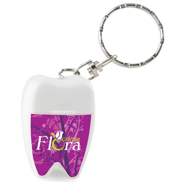 Custom Tooth Shaped Dental Floss with Keychain