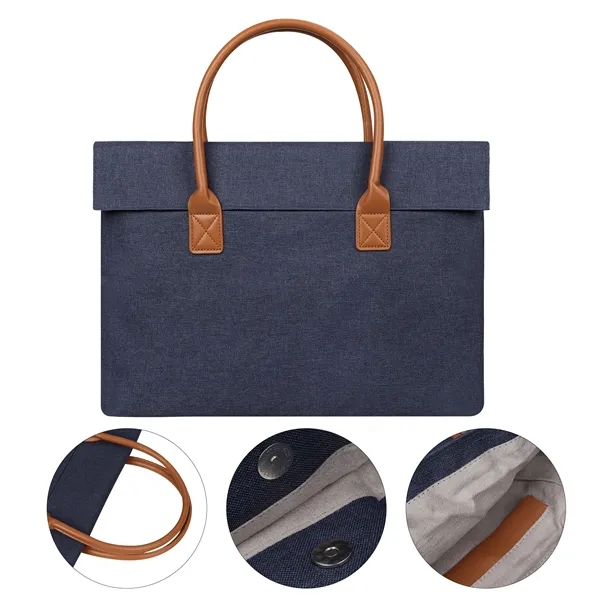 15.6" Lightweight Laptop Bag Work Tote W/ Microfiber Lining