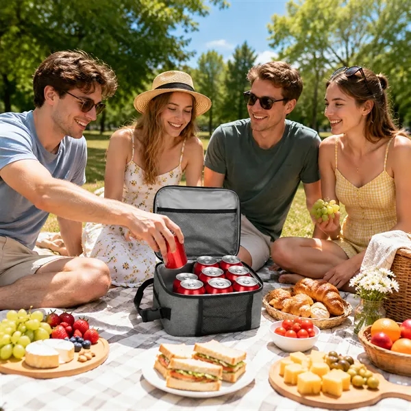 Portable&Lightweight Insulated Lunch Bag W/ Front Pocket
