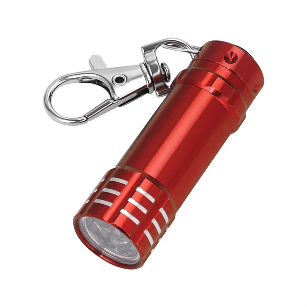 3 LED Mini Keychain Flashlight W/ Swivel Lobster Clasp