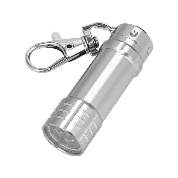 3 LED Mini Keychain Flashlight W/ Swivel Lobster Clasp