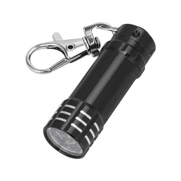 3 LED Mini Keychain Flashlight W/ Swivel Lobster Clasp