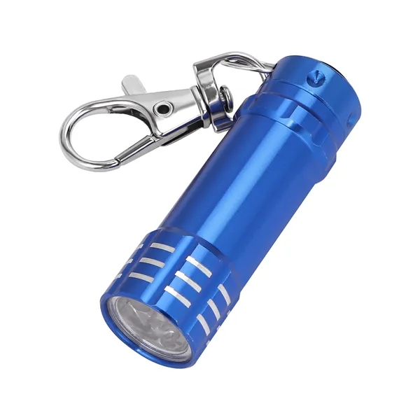 3 LED Mini Keychain Flashlight W/ Swivel Lobster Clasp