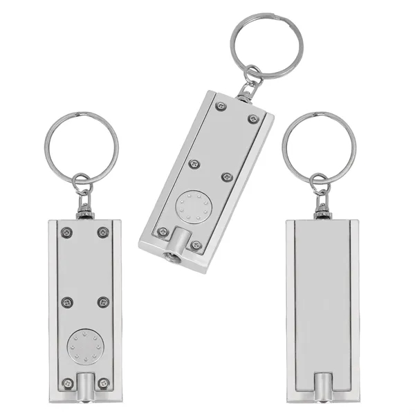 Bright Mini LED Flashlight W/ Swivel KeyChain