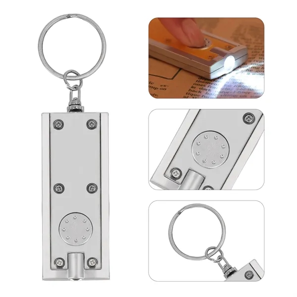 Bright Mini LED Flashlight W/ Swivel KeyChain