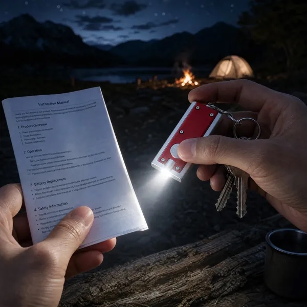 Bright Mini LED Flashlight W/ Swivel KeyChain