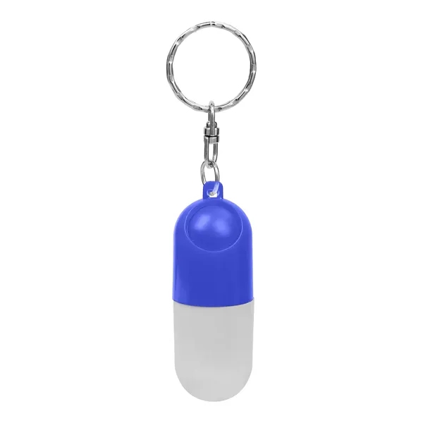 Portable Capsule Pill Case W/ Rotatable Keychain