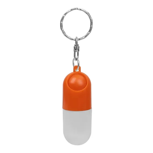 Portable Capsule Pill Case W/ Rotatable Keychain