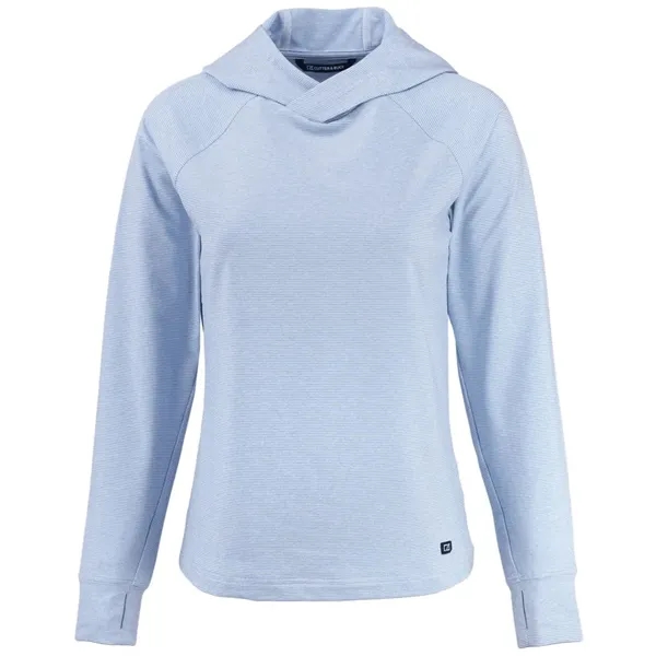 Cutter & Buck Adapt Recycled Soft Knit Stripe Womens Hood...