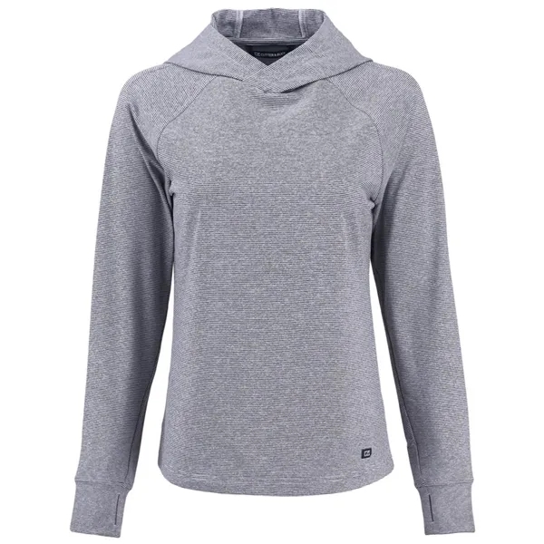 Cutter & Buck Adapt Recycled Soft Knit Stripe Womens Hood...